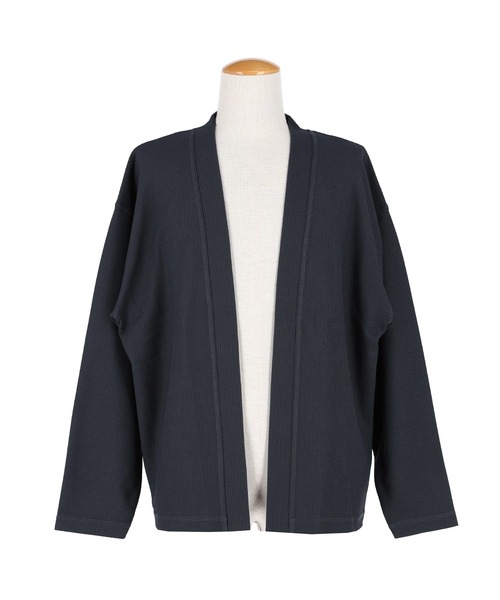 coca（coca）（コカ）の「鹿の子ボタンレスカーディガン（カーディガン/ボレロ・メンズ・ネイビー/ブラック・L/XL/M）」の8枚目の写真