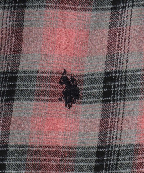 U.S. POLO ASSN.(ユーエスポロアッスン)の「U.S. POLO ASSN. ワンポイント刺繍プレイドネルチェックシャツ レディース 長袖(シャツ/ブラウス・レディース・ネイビー系/ホワイト系/ピンク系/グリーン系・M/L)」の11枚目の写真