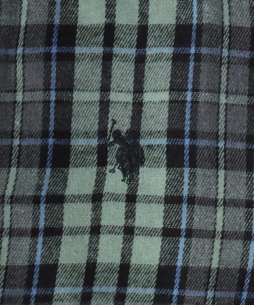 U.S. POLO ASSN.(ユーエスポロアッスン)の「U.S. POLO ASSN. ワンポイント刺繍プレイドネルチェックシャツ レディース 長袖(シャツ/ブラウス・レディース・ネイビー系/ホワイト系/ピンク系/グリーン系・M/L)」の9枚目の写真