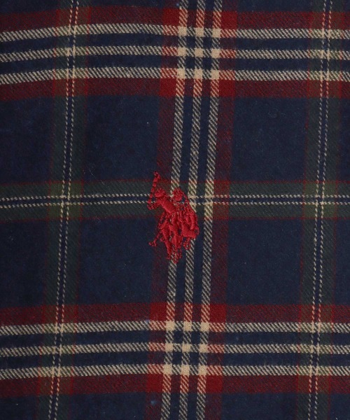 U.S. POLO ASSN.(ユーエスポロアッスン)の「U.S. POLO ASSN. ワンポイント刺繍プレイドネルチェックシャツ レディース 長袖(シャツ/ブラウス・レディース・ネイビー系/ホワイト系/ピンク系/グリーン系・M/L)」の13枚目の写真