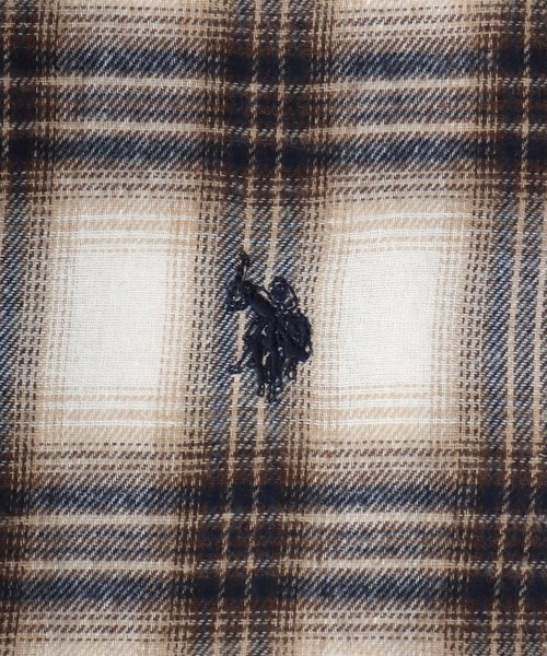 U.S. POLO ASSN.(ユーエスポロアッスン)の「U.S. POLO ASSN. ワンポイント刺繍プレイドネルチェックシャツ レディース 長袖(シャツ/ブラウス・レディース・ネイビー系/ホワイト系/ピンク系/グリーン系・M/L)」の7枚目の写真