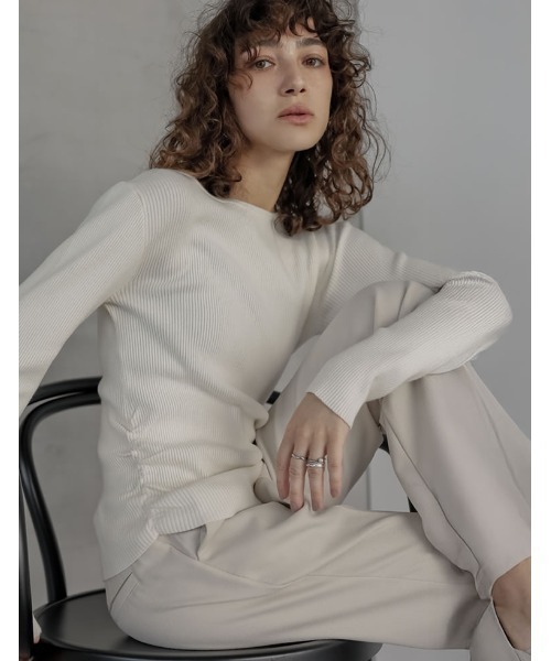 2025AW COLLECTION][保湿][静電気防止]クルーネックサイド