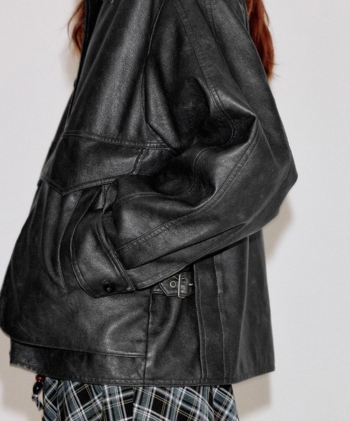 ベーシック 合皮レザージャケット FQ25W064【Fano Studios】【2025AW