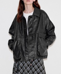 ベーシック 合皮レザージャケット FQ25W064【Fano Studios】【2025AW