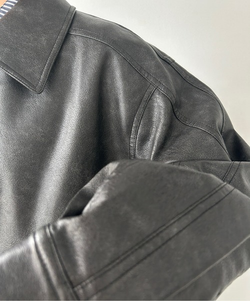 ベーシック 合皮レザージャケット FQ25W064【Fano Studios】【2025AW