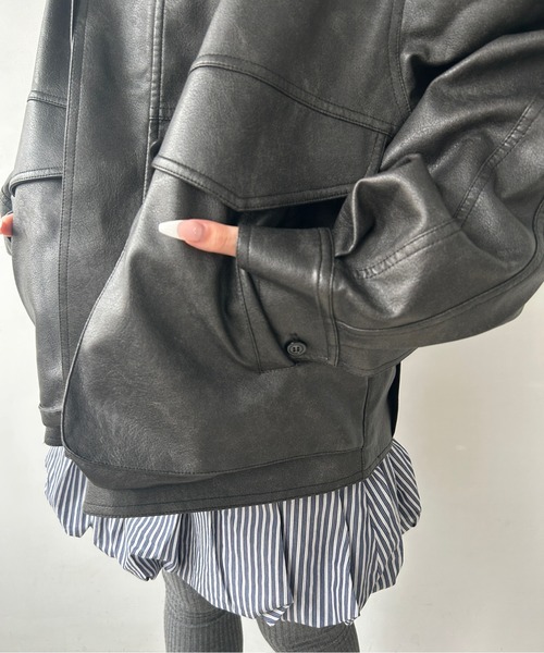 合皮レザージャケット Fano Studios ヴィンテージ加工 ライダースジャケットのファッション通販ページ-chuclla,FANO STUDIOS
