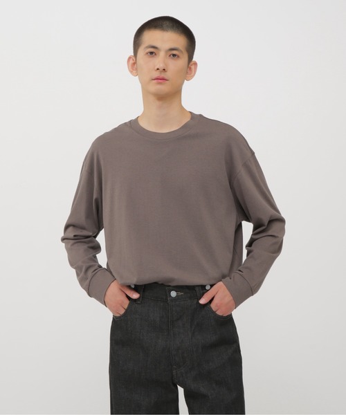 MARGARET HOWELL（マーガレットハウエル）の「SOFT COTTON WOOL JERSEY TOP（Tシャツ/カットソー・メンズ・ブラック/グレー/ホワイト・MEDIUM/LARGE）」の3枚目の写真