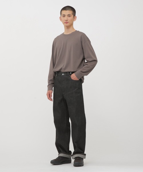 MARGARET HOWELL（マーガレットハウエル）の「SOFT COTTON WOOL JERSEY TOP（Tシャツ/カットソー・メンズ・ブラック/グレー/ホワイト・MEDIUM/LARGE）」の11枚目の写真