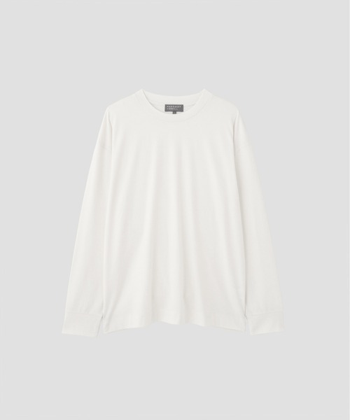 MARGARET HOWELL（マーガレットハウエル）の「SOFT COTTON WOOL JERSEY TOP（Tシャツ/カットソー・メンズ・ブラック/グレー/ホワイト・MEDIUM/LARGE）」の7枚目の写真
