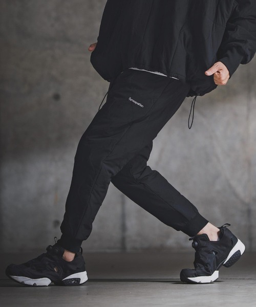 GLIMCLAP（グリムクラップ）の「mp14138-Wave Quilted Ripstop Jogger Pants ウェーブキルトジョガーパンツ(192-036-gla-cf)（その他パンツ・メンズ・ブラック・S/M/L）」の2枚目の写真