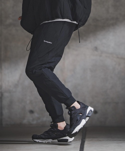 GLIMCLAP（グリムクラップ）の「mp14138-Wave Quilted Ripstop Jogger Pants ウェーブキルトジョガーパンツ(192-036-gla-cf)（その他パンツ・メンズ・ブラック・S/M/L）」の4枚目の写真