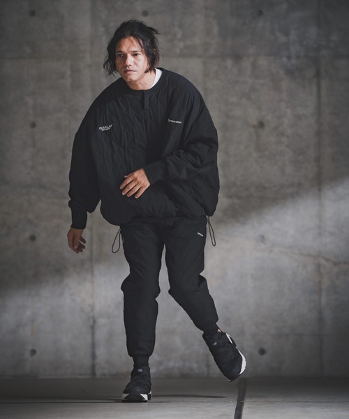 GLIMCLAP（グリムクラップ）の「mp14138-Wave Quilted Ripstop Jogger Pants ウェーブキルトジョガーパンツ(192-036-gla-cf)（その他パンツ・メンズ・ブラック・S/M/L）」の6枚目の写真