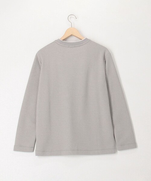 NOLLEY'S LIGHT（ノーリーズライト）の「ジャガードフェイクレイヤードロンT（Tシャツ/カットソー・メンズ・ブラック/グレー/オフホワイト・M/L）」の5枚目の写真