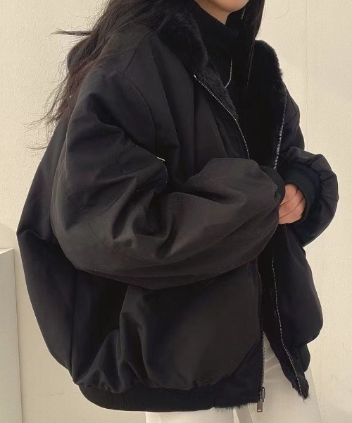 セール】リバーシブル ボリューム ボアブルゾン（ブルゾン