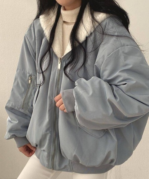 セール】リバーシブル ボリューム ボアブルゾン（ブルゾン