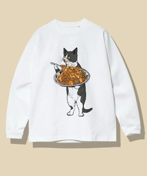 go slow caravan | 超ヘビーUSA/C ナポリタン猫 ロングスリーブ TEE(Tシャツ/カットソー)