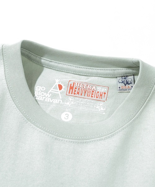 go slow caravan(ゴースローキャラバン)の「超ヘビーUSA/C ナポリタン猫 ロングスリーブ TEE(Tシャツ/カットソー・メンズ・ホワイト/ミント・SMALL/MEDIUM/LARGE/X-LARGE)」の6枚目の写真