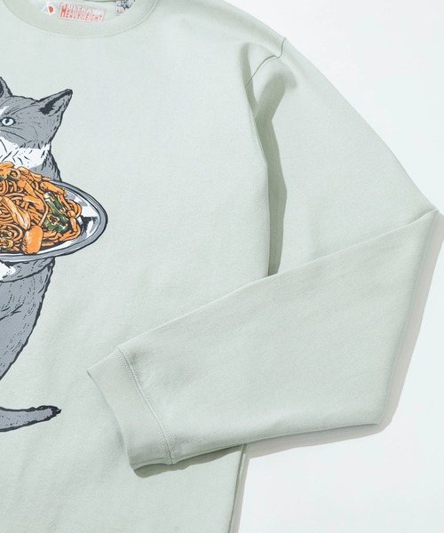 go slow caravan(ゴースローキャラバン)の「超ヘビーUSA/C ナポリタン猫 ロングスリーブ TEE(Tシャツ/カットソー・メンズ・ホワイト/ミント・SMALL/MEDIUM/LARGE/X-LARGE)」の5枚目の写真