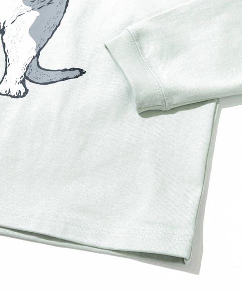 go slow caravan(ゴースローキャラバン)の「超ヘビーUSA/C ナポリタン猫 ロングスリーブ TEE(Tシャツ/カットソー・メンズ・ホワイト/ミント・SMALL/MEDIUM/LARGE/X-LARGE)」の16枚目の写真