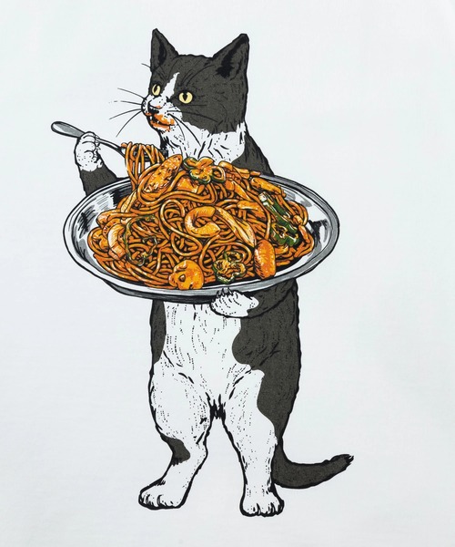 go slow caravan(ゴースローキャラバン)の「超ヘビーUSA/C ナポリタン猫 ロングスリーブ TEE(Tシャツ/カットソー・メンズ・ホワイト/ミント・SMALL/MEDIUM/LARGE/X-LARGE)」の10枚目の写真