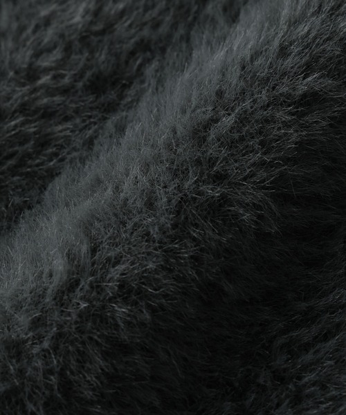 NANO universe（ナノユニバース）の「配色シャギーニットジャケット（ニット/セーター・レディース・ブルー/ホワイト/チャコール・FREE）」の8枚目の写真