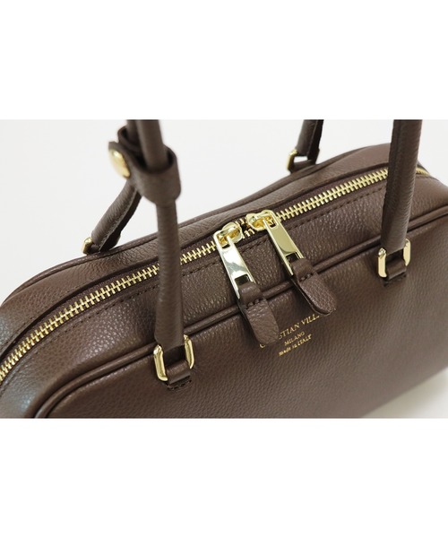 CHRISTIAN VILLA（クリスチャンヴィラ）の「【 CHRISTIAN VILLA 】 イタリア製 ロングハンドル ショルダーバッグ ボストンバッグ（ショルダーバッグ・レディース・ブラック/ブラウン・FREE）」の13枚目の写真