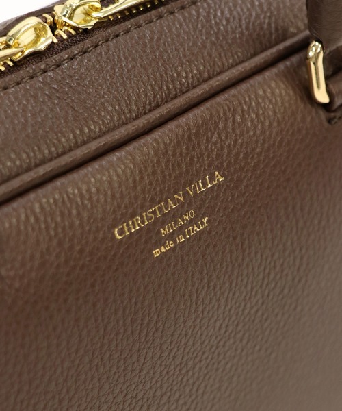 CHRISTIAN VILLA（クリスチャンヴィラ）の「【 CHRISTIAN VILLA 】 イタリア製 ロングハンドル ショルダーバッグ ボストンバッグ（ショルダーバッグ・レディース・ブラック/ブラウン/アイボリー・FREE）」の18枚目の写真