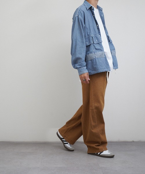 ZIP FIVE（ジップファイブ）の「バレルレッグ バックシャーリング カラーデニム パンツ（デニムパンツ・メンズ・パープル/カーキ系/ベージュ/ブルー/ブラック・SMALL/MEDIUM/LARGE/X-LARGE）」の8枚目の写真