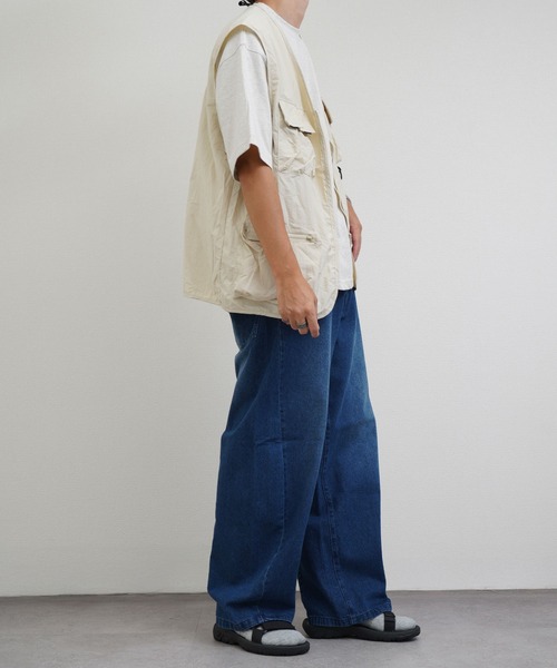 ZIP FIVE（ジップファイブ）の「バレルレッグ バックシャーリング カラーデニム パンツ（デニムパンツ・メンズ・パープル/カーキ系/ベージュ/ブルー/ブラック・SMALL/MEDIUM/LARGE/X-LARGE）」の13枚目の写真