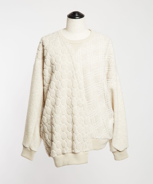 gomme(ゴム)の「Wライトパイル ランダム切替T(Tシャツ/カットソー・レディース・ブラック/ネイビー/オートミール・MEDIUM)」の17枚目の写真