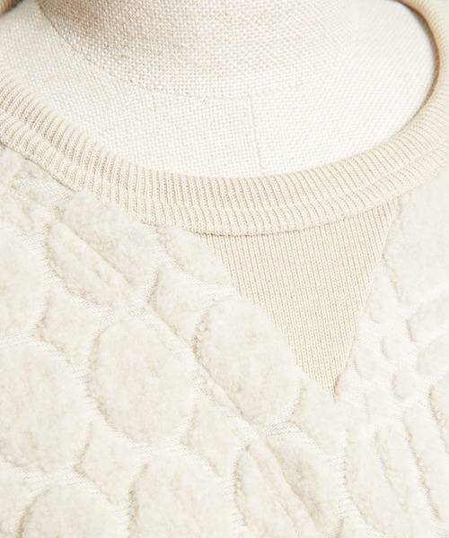 gomme(ゴム)の「Wライトパイル ランダム切替T(Tシャツ/カットソー・レディース・ブラック/ネイビー/オートミール・MEDIUM)」の21枚目の写真