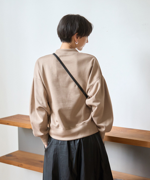 Rouge vif Anna(ルージュヴィフアンナ)の「【2025AW新色登場】ダンボールショートスウェット(スウェット・レディース・ベージュ/ネイビー/モカ・フリー)」の12枚目の写真