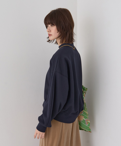 Rouge vif Anna(ルージュヴィフアンナ)の「【2025AW新色登場】ダンボールショートスウェット(スウェット・レディース・ベージュ/ネイビー/モカ・フリー)」の21枚目の写真