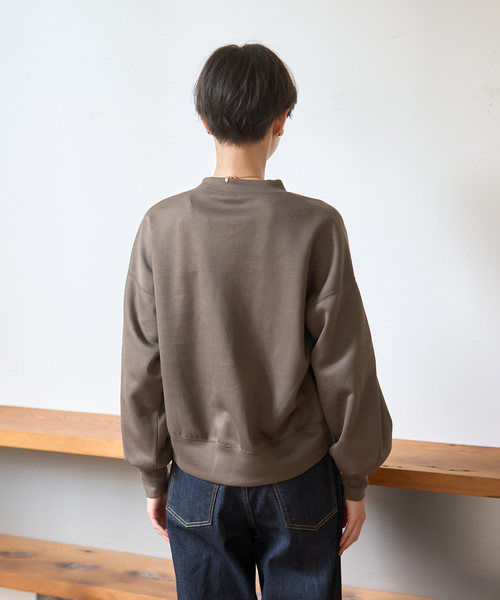 Rouge vif Anna(ルージュヴィフアンナ)の「【2025AW新色登場】ダンボールショートスウェット(スウェット・レディース・ベージュ/ネイビー/モカ・フリー)」の6枚目の写真