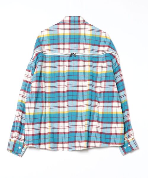FACETASM（ファセッタズム）の「FACETASM/ファセッタズム/CHECK ZIPPER SHIRT（シャツ/ブラウス・メンズ・ブルー/ネイビー・3/4）」の5枚目の写真
