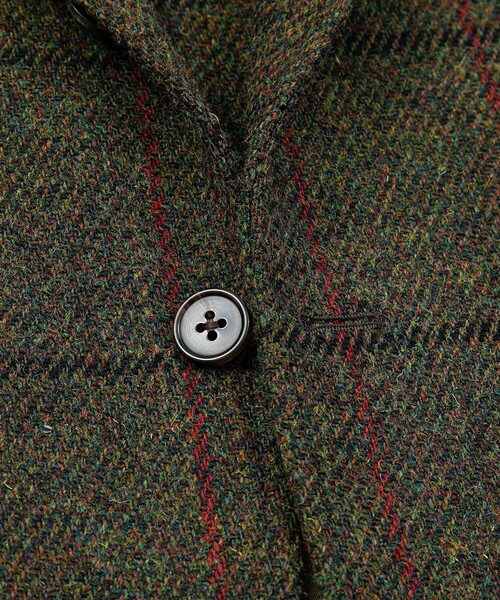BROOKS BROTHERS(ブルックスブラザーズ)の「ハリスツイード チェック 段返り3釦サックジャケット Traditional(テーラードジャケット・メンズ・グリーン・38SHT/39SHT/40SHT)」の3枚目の写真
