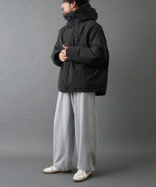 セール】クロップド中綿フードジャケット（ダウンジャケット/コート