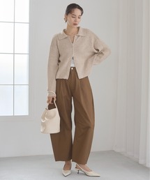 ANGIE（アンジー）の「ワンタックウルトラバギーカーブチノ（チノパンツ・レディース）」