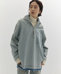 CLANE/クラネ】PADDED SATIN TOPS/パデットサテントップス（Tシャツ