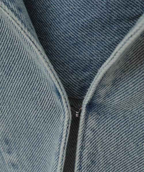 CLANE（クラネ）の「【CLANE/クラネ】DENIM OVER SKIPPER SHIRTS/デニムオーバースキッパーシャツ（シャツ/ブラウス・レディース・インディゴブルー/ブラック・FREE/1）」の7枚目の写真
