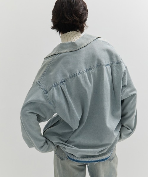 セール】【CLANE/クラネ】DENIM OVER SKIPPER SHIRTS/デニムオーバー