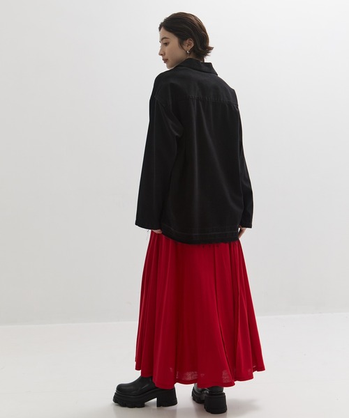 セール】【CLANE/クラネ】DENIM OVER SKIPPER SHIRTS/デニムオーバー