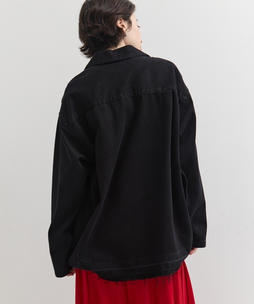 CLANE/クラネ】DENIM OVER SKIPPER SHIRTS/デニムオーバースキッパー