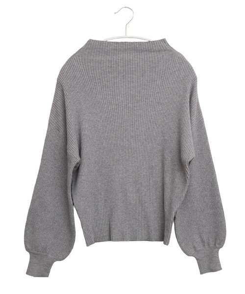 libelle more（リベル モア）の「【洗濯機で洗える】バルーン袖ボトルネックリブニットプルオーバー（ニット/セーター・レディース・レッド/ピンク/オフホワイト/杢グレー/ブラック・M/L）」の10枚目の写真