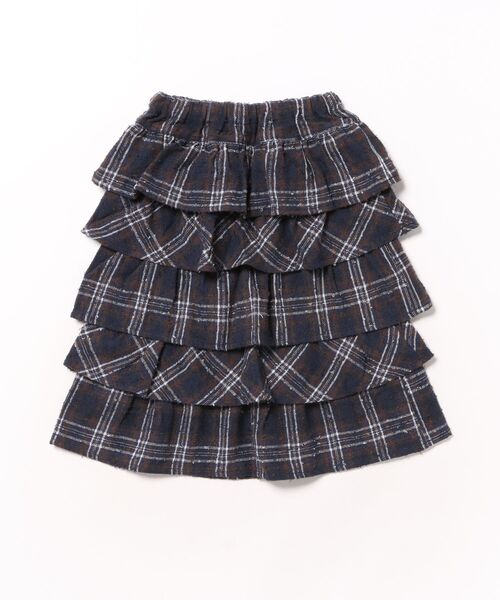HAKKA KIDS(ハッカキッズ)の「タータンチェックティアードスカート(スカート・キッズ・レッド/ネイビー・120cm/130cm)」の3枚目の写真