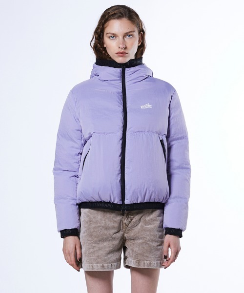 DOUBLE STANDARD CLOTHING（ダブルスタンダードクロージング）の「シアーナイロンダウンジャケット（ダウンジャケット/コート・レディース・パープル/オレンジ・38/36）」の7枚目の写真