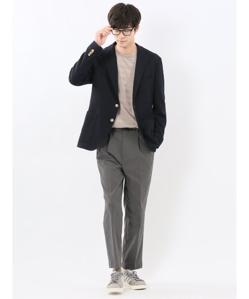 m.f.editorial（エムエフエディトリアル）の「【表地ストレッチ】m.f.エディトリアル メンズ サーマルニット ブレザージャケット（テーラードジャケット・メンズ・ネイビー・X-LARGE/LARGE/MEDIUM）」の10枚目の写真