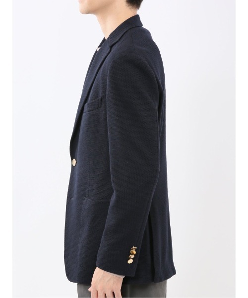 m.f.editorial（エムエフエディトリアル）の「【表地ストレッチ】m.f.エディトリアル メンズ サーマルニット ブレザージャケット（テーラードジャケット・メンズ・ネイビー・X-LARGE/LARGE/MEDIUM）」の13枚目の写真