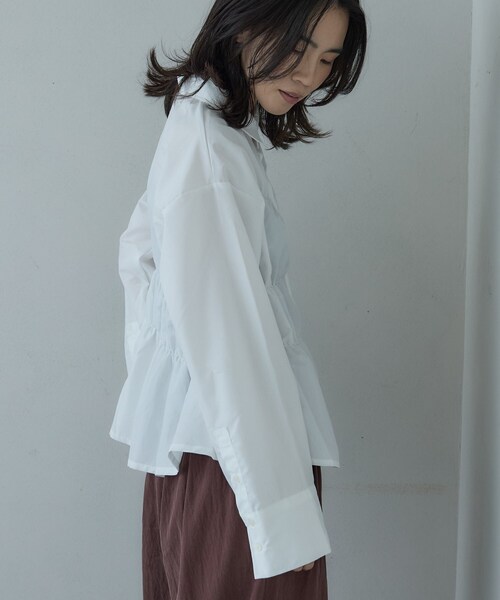 GALLEST（ギャレスト）の「ブロードシャーリングシャツ（シャツ/ブラウス・レディース・ライトブルー/ホワイト/チャコールグレー・38）」の15枚目の写真