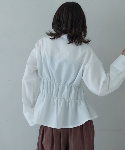 GALLEST（ギャレスト）の「ブロードシャーリングシャツ（シャツ/ブラウス・レディース・ライトブルー/ホワイト/チャコールグレー・38）」の16枚目の写真